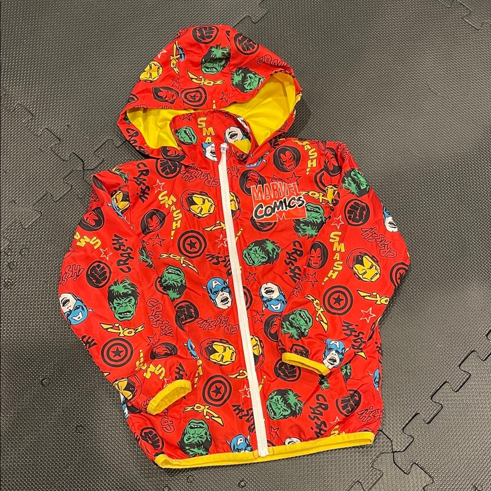 Marvel Comics Kids Hooded Rain Jacket or Windbreaker